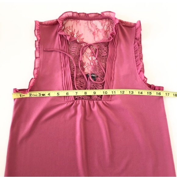 Express Tie Neck Sleeveless Blouse - Picture 10 of 13